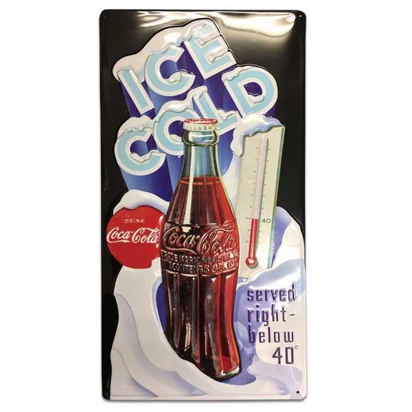 コカコーラ Coca Cola ICE COLD エンボス ブリキ 看板 アメリカン雑貨