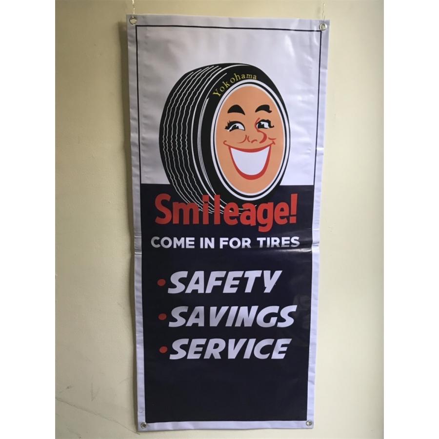 ヨコハマタイヤ Smileage ビッグ 大判 大型 バナー ガレージ