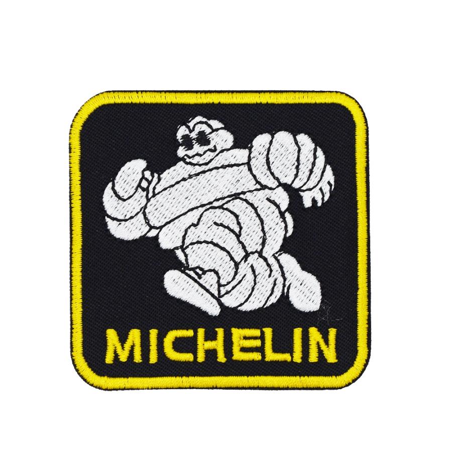 ミシュラン MICHELIN 四角 黒 レーシング ワッペン #309 ビバンダム