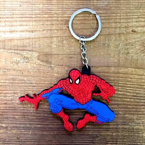 スパイダーマン ラバーキーホルダー SPIDERMAN キーリング アメリカン