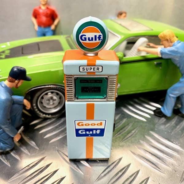 ミニチュア ガスポンプ 1/18 GULF ガルフ GAS PUMP ジオラマ ミニカー アメ雑 アメリカン雑貨｜choppers｜03