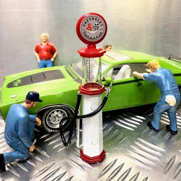 ミニチュア ガスポンプ 1/18 CHEVROLET CORVETTE 筒型 シボレー コルベット GAS PUMP アメリカン雑貨 アメ雑｜choppers｜04