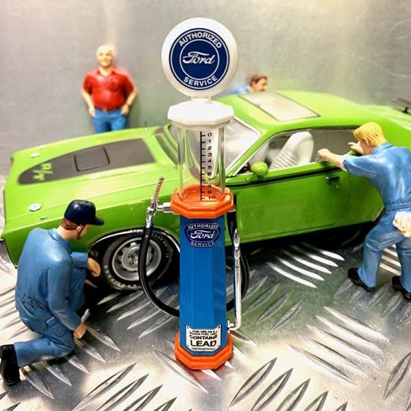 ミニチュア ガスポンプ 1/18 Ford 筒型 フォード GAS PUMP アメリカン雑貨 アメ雑｜choppers｜02