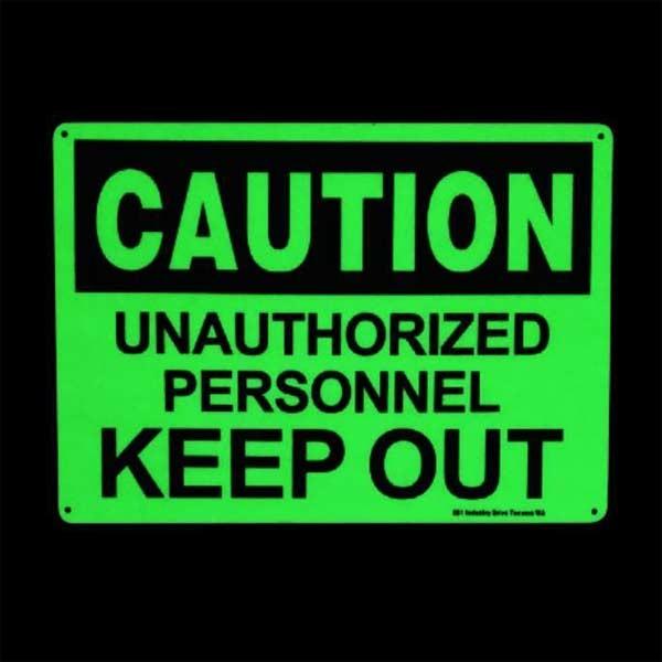 セキュリティサイン CAUTION 注意 プレート サイン 蓄光 看板 SECURITY