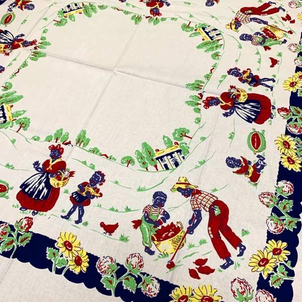 ♥カントリー雑貨♥マットと布巾セット♥ テーブルクロス 布 黒人柄 mam キッチン カントリー アメリカン雑貨