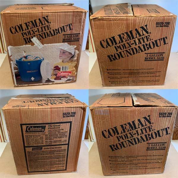 コールマン ヴィンテージ ウォーター ジャグ 箱付き ブルー 85年 コールマン ヴィンテージ ウォーター ジャグ 箱付き ブルー 85年
