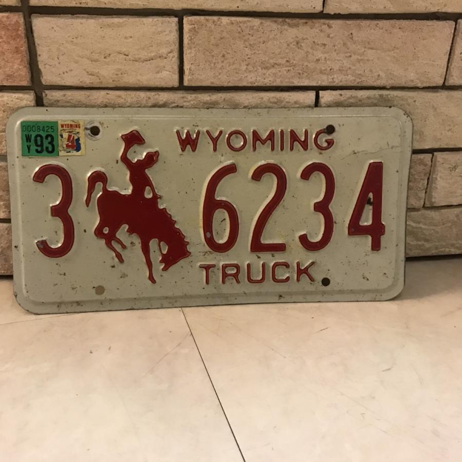 ワイオミング州 USED アメリカ ナンバープレート1枚 / Wyoming