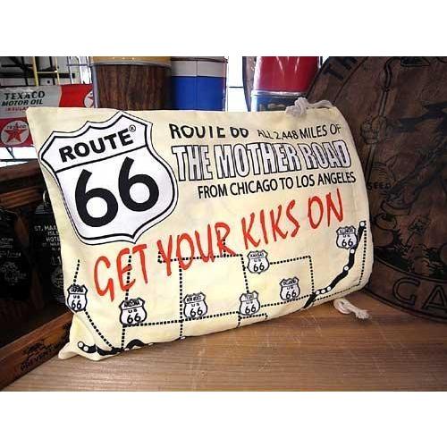 Route 66 巾着袋 / ルート66 アメリカ雑貨 アメリカン雑貨
