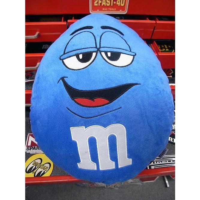 M&M's クッション ブルー エムアンドエムズ アメリカ雑貨 M&M's クッション ブルー エムアンドエムズ アメリカ雑貨