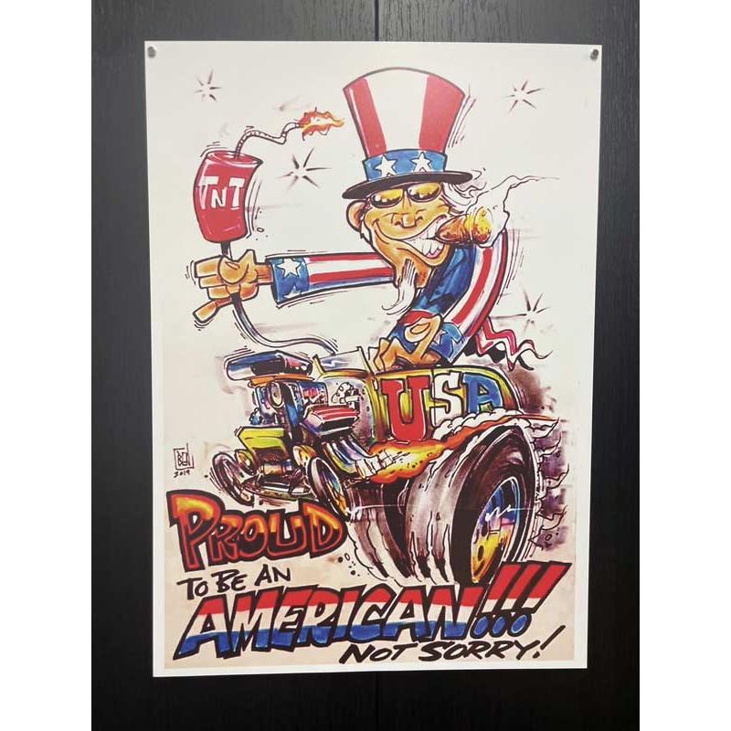 ポスター AMERICAN アメリカン雑貨 インテリア 装飾 アメ雑 ガレージ