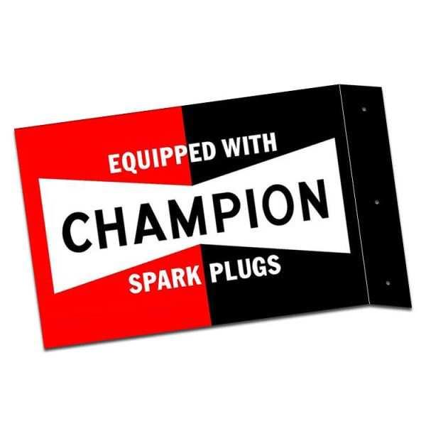 CHAMPION フランジ 看板 サイン 両面看板 チャンピオン アメリカン雑貨