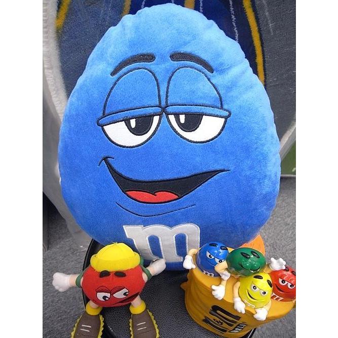 M&M's クッション ブルー エムアンドエムズ アメリカ雑貨 M&M's クッション ブルー エムアンドエムズ アメリカ雑貨