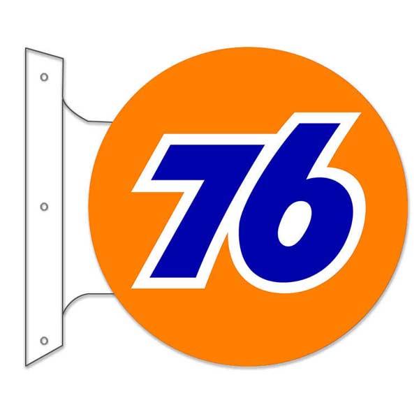 S*i様 NAPA ビンテージ看板 ビンテージサイン アメリカ ガレージ 大型 Union76 フランジ 看板 サイン 両面看板 76 アメリカン雑貨 ガレージ