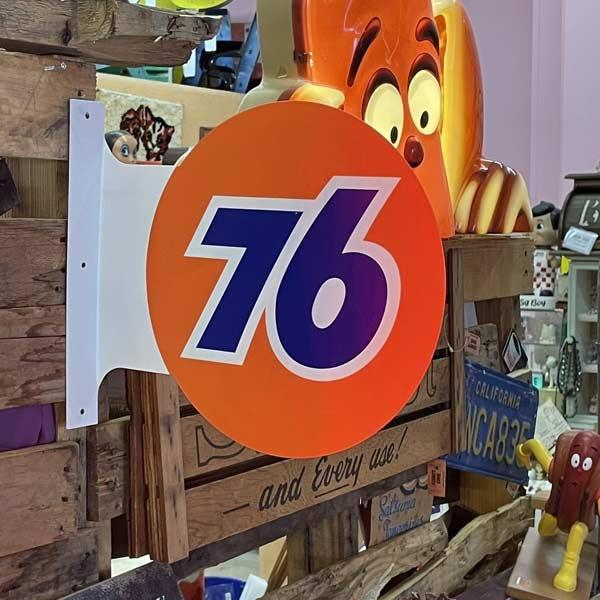 Union76 フランジ 看板 サイン 両面看板 76 アメリカン雑貨 Union76 フランジ 看板 サイン 両面看板 76 アメリカン雑貨