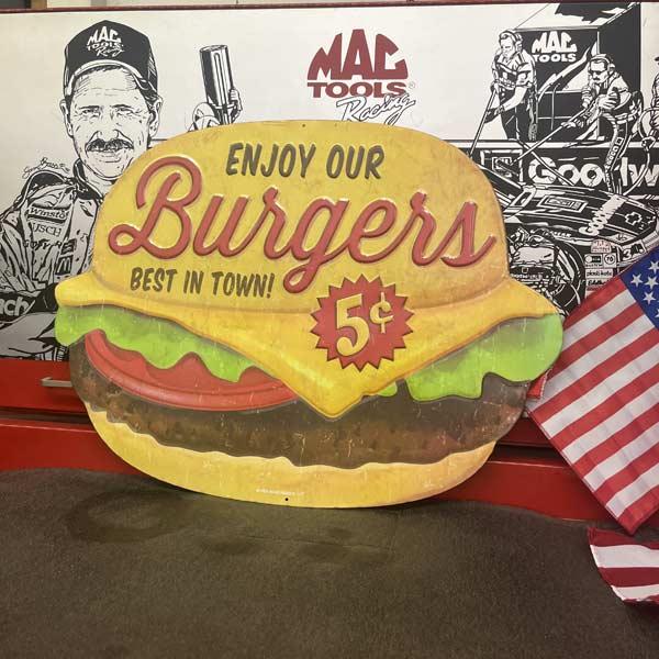 エンボス 看板 ビッグ TINサイン BURGER ハンバーガー BIG TIN SIGN