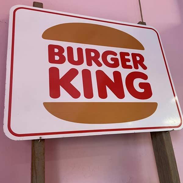 ヴィンテージ 看板 バーガーキング 旧ロゴ ストリートサイン Burger king アメリカン雑貨 ガレージ｜choppers｜02