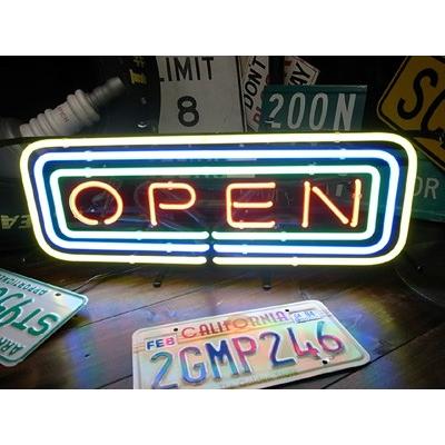 ネオンサイン　オープン　フレーム　店舗照明　OPEN　L　ネオン管　ネオンライト　アメリカン雑貨　(L)　ガレージ　FRAME