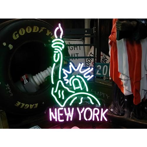 ネオンサイン ニューヨーク NEW YORK 自由の女神 ネオン管 ネオンライト 店舗照明 ガレージ アメリカン雑貨