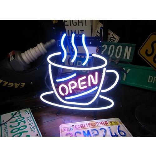 ネオンサイン カフェ オープン CAFE OPEN ネオン管 ネオンライト 店舗