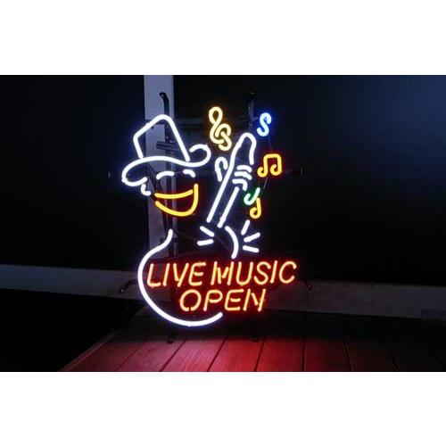 ネオンサイン ライブ ミュージック オープン LIVE MUSIC OPEN ネオン管 
