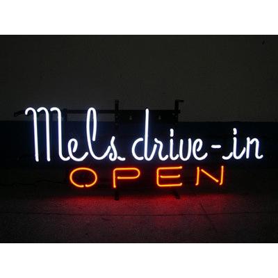 ネオンサイン メルス ドライブイン オープン Mels Drive-In OPEN ネオン管 ネオンライト 店舗照明 ガレージ アメリカン雑貨
