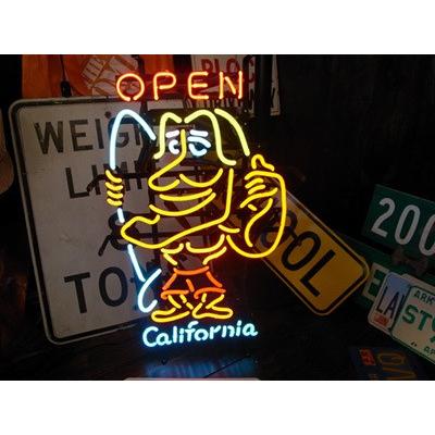 ネオンサイン　カリフォルニア　オープン　アメリカン雑貨　ガレージ　OPEN　店舗照明　ネオンライト　ネオン管　CALIFORNIA