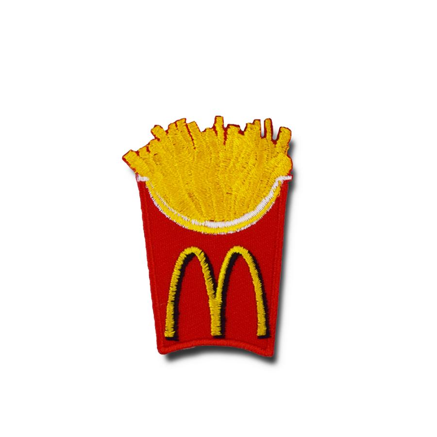 アメリカンビィンテージ　ハイチェスト　ジョン_ワナメーカー　マホガニー ミニワッペン McDonalds ポテト (4x5.6cm) [MW070] 手芸 パッチワーク