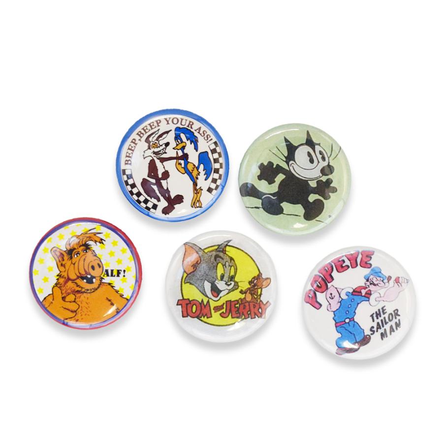 追跡メール便 送料無料】アメリカな缶バッチ5個SET [F] / 缶バッジ