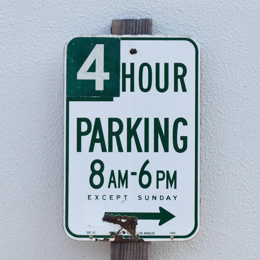 ヴィンテージ ホーロー看板 】4HOUR パーキングサイン / 駐車禁止