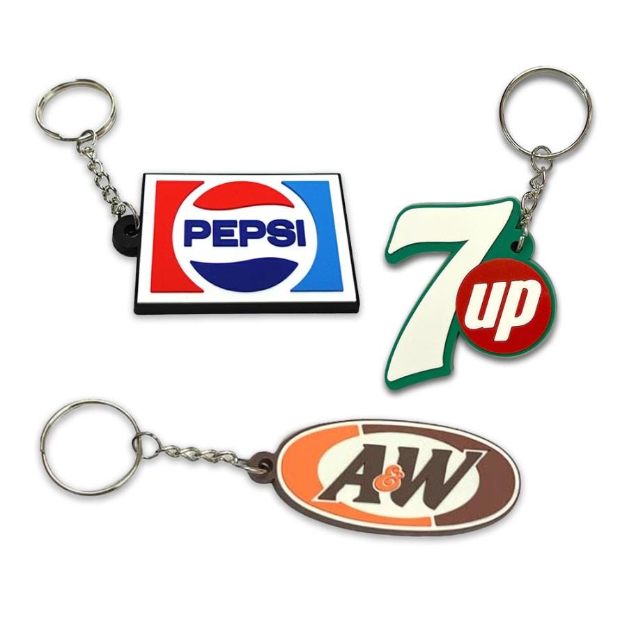 アメリカンラバーキーホルダーお得な3個セットC / PEPSI 7up AW