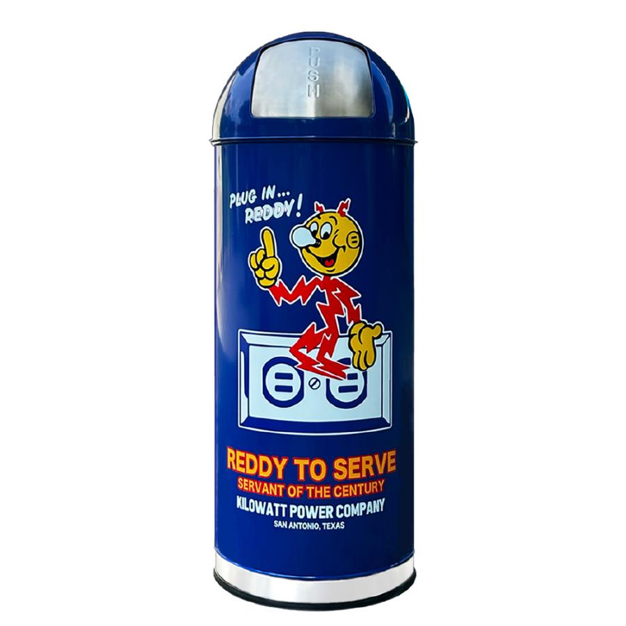 53L スチール製 ダストボックス 】REDDY KILOWATT(BL) / ゴミ箱 レディ