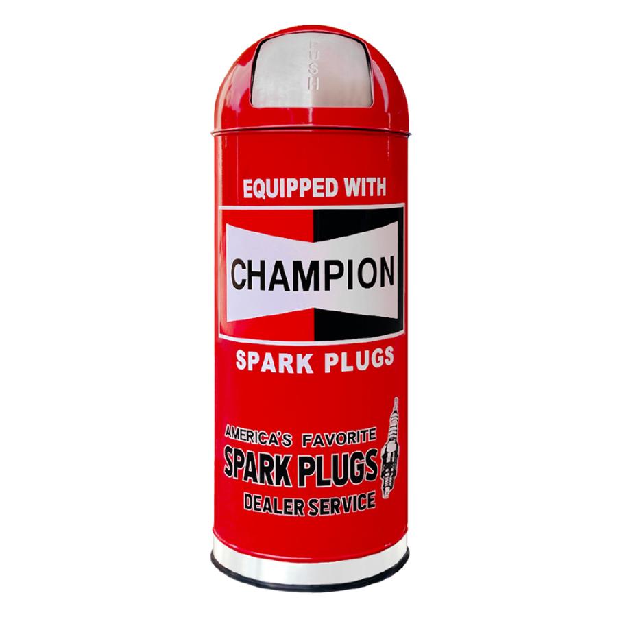 53L スチール製 ダストボックス 】CHAMPION(RD) / ゴミ箱 チャンピオン
