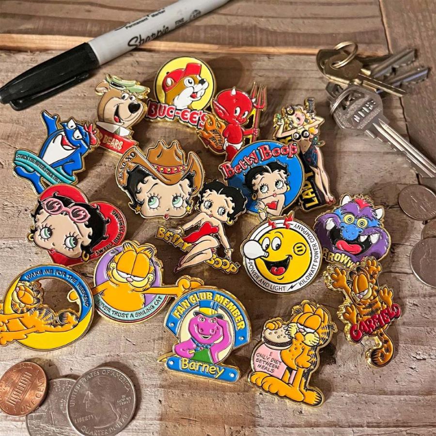 キャラクター メタル製ピンバッジ 10個セット USキャラクター ピンバッチ】LADY LUCK / アメキャラ pins アメリカン
