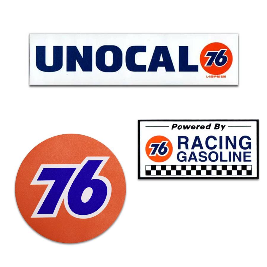 [#18] 厳選ステッカーアソート3P【UNOCAL76 (15.2x3.8cm) メイン】 / ユノカル レーシングモーター系 アメリカン雑貨 | 