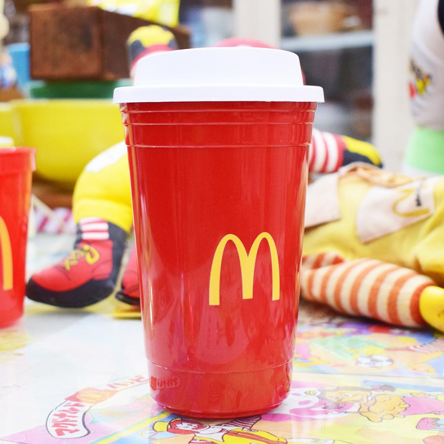 ヴィンテージ　ロマンチック雑貨　大き目コップ　タンブラー2客　素敵なレディー McDonald's タンブラー / マクドナルド コップ アメリカ雑貨 USA