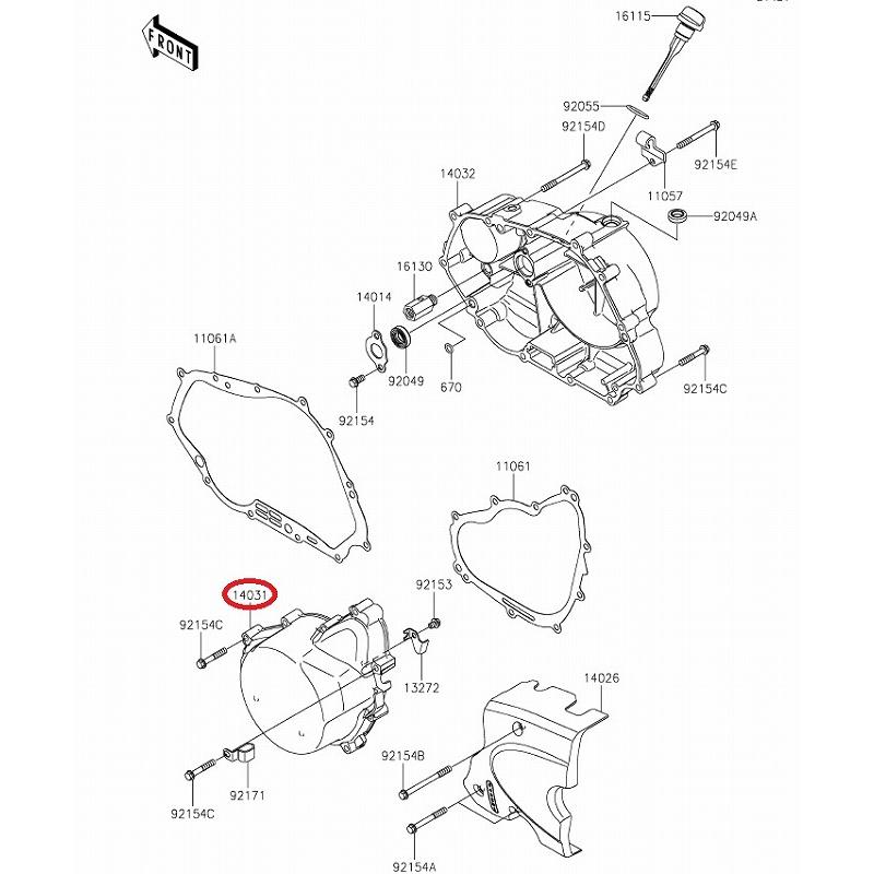 サシャ〜 KAWASAKI 純正 W175['18-'19]/W175 SE['18-'19]/W175TR['20