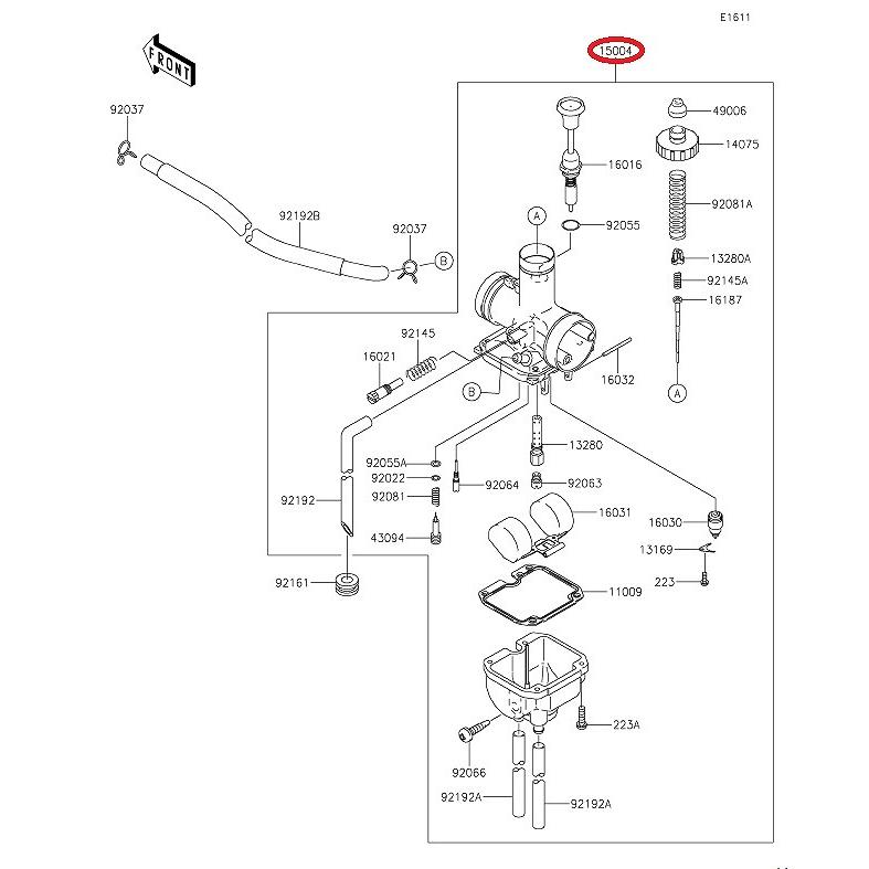 KAWASAKI 純正 W175TR['20]/W175TR SE['20] キャブレターASSY #15004
