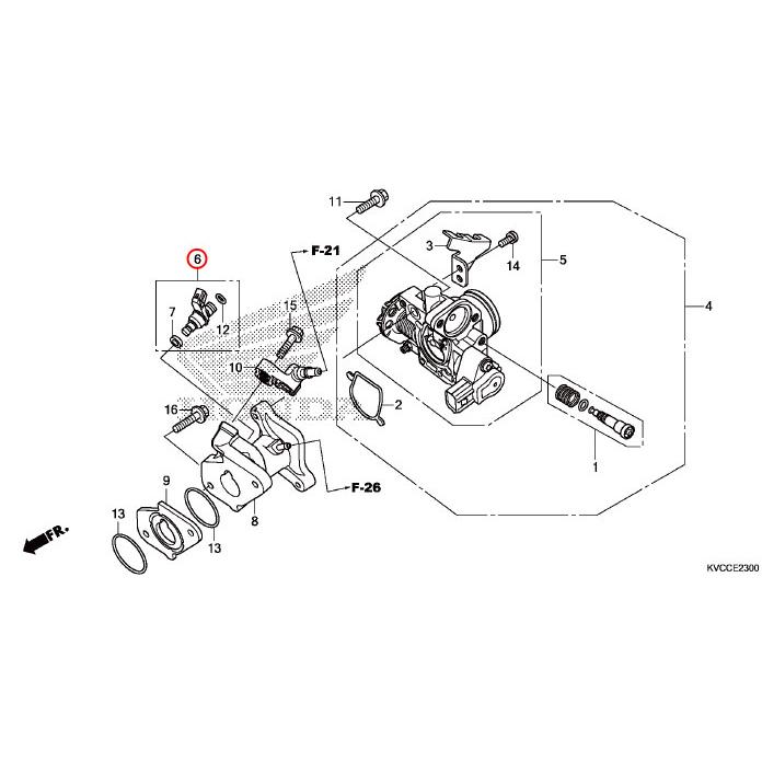 HONDA 純正CBF125R/CBF125T インジェクター #16450-KPN-A71 : Chops