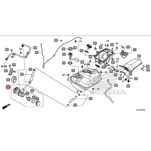 HONDA 純正 グラジア125Fi フューエルポンプ #16700-K0P-D01 : Chops