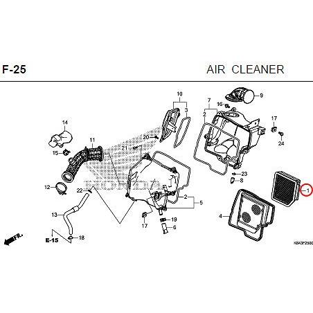 HONDA 純正 フィリピン仕様CRF150L エレメント、エアクリーナー #17211