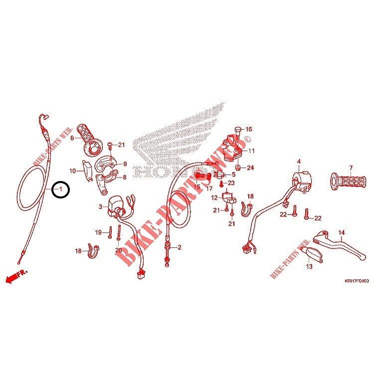 HONDA 純正 フィリピン仕様XR150L スロットルケーブルCOMP #17910-KRH