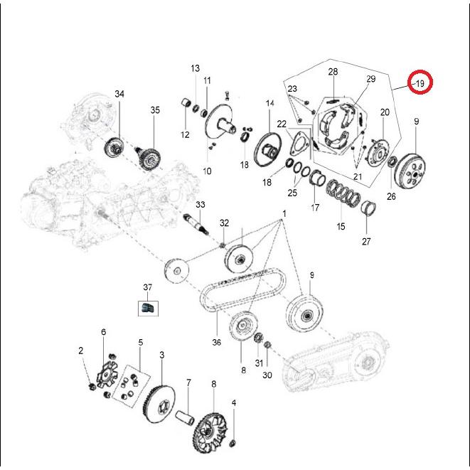VESPA 純正 VXL125/Fi クラッチセット #1A002425 : Chopsヤフー
