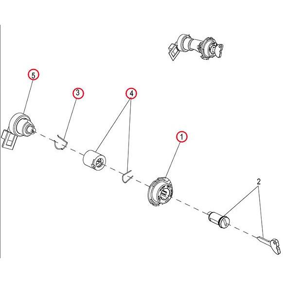 確認用 VESPA 純正 VXL125[キャブレターモデル]/VXL125Fi キーシリンダー