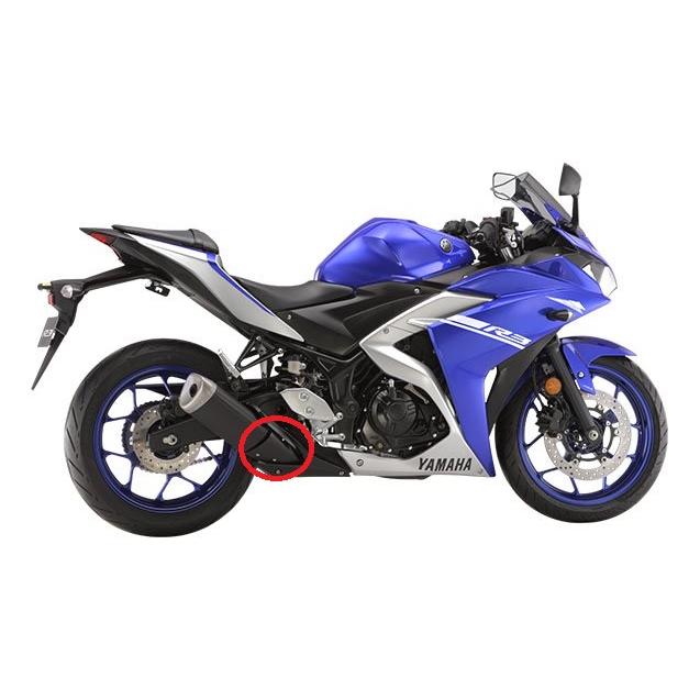 YAMAHA 純正 YZF-R25/R3[〜2018年モデル] マフラーカバー #1WD-E4728
