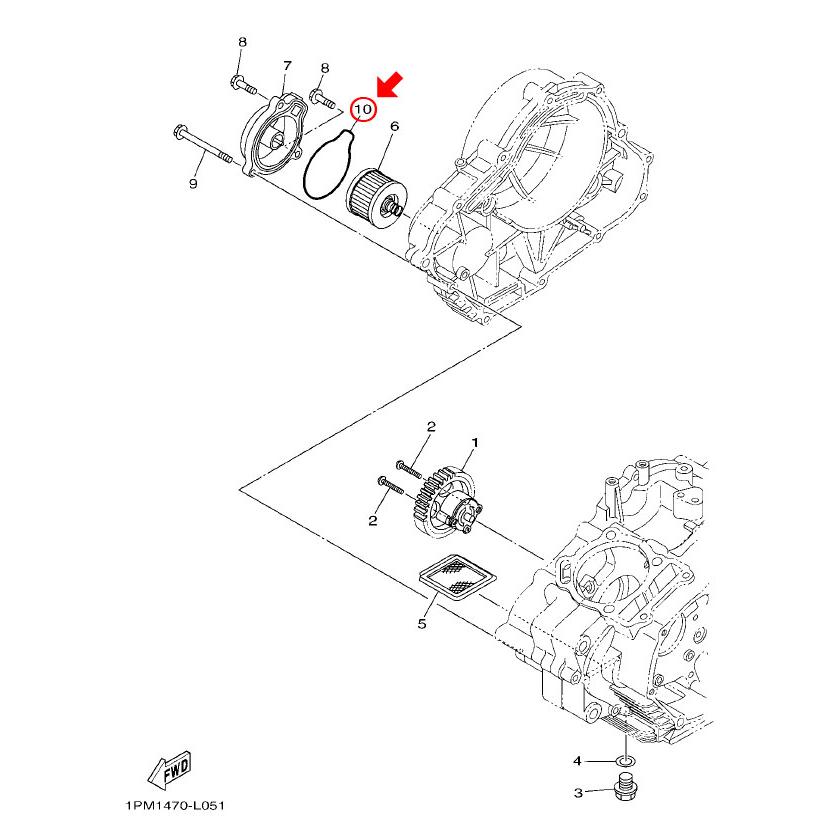 YAMAHA 純正 FZ-Fi Ver3.0/FZS-Fi Ver3.0/FZ-X Oリング [オイル