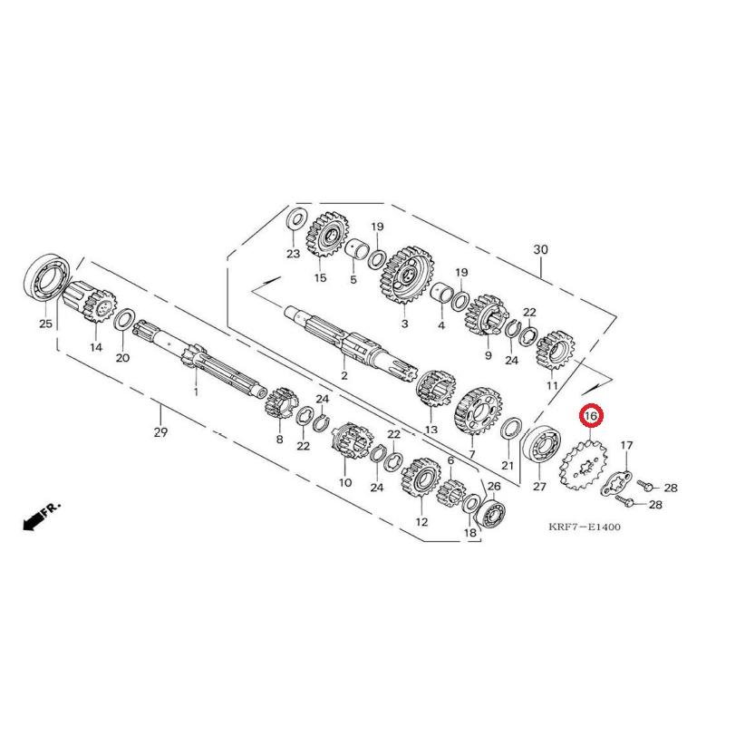 HONDA 純正 LY125Fi/CG125Special フロントスプロケット [15T] ◇23801