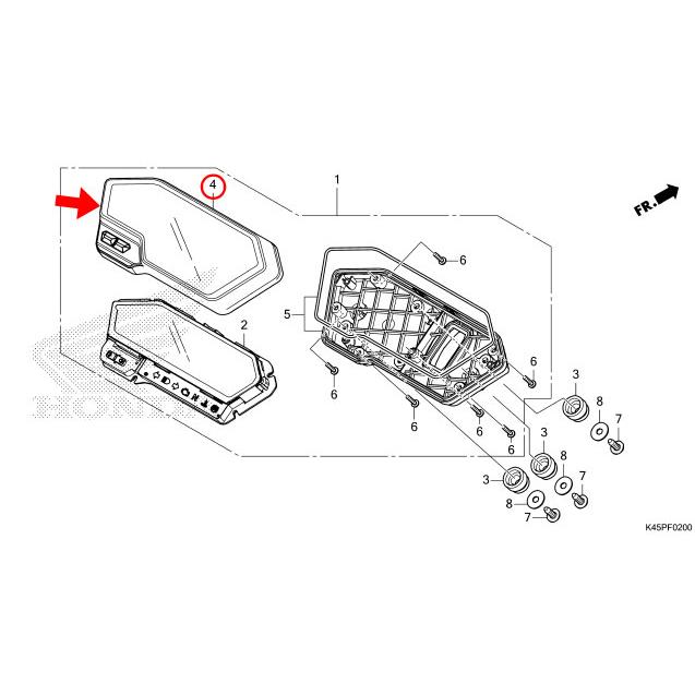 HONDA 純正 インドネシア仕様CBR150R メーターレンズ #37610-K45-NL1