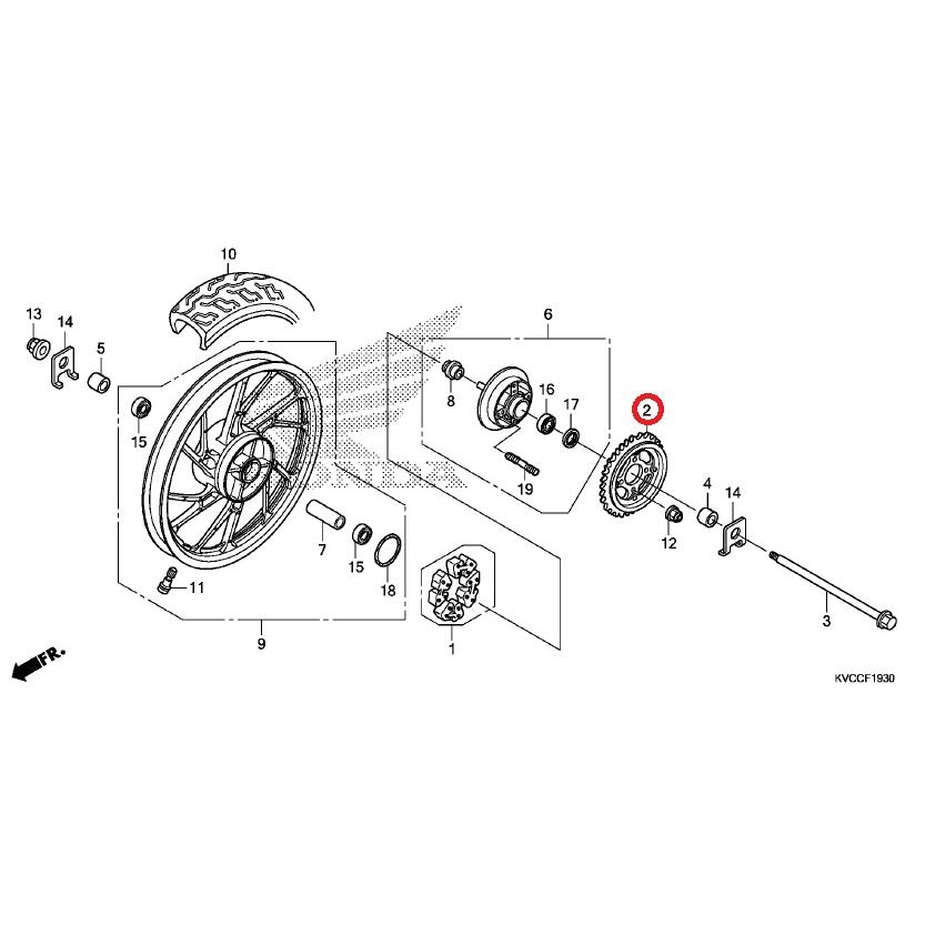 HONDA 純正 CBF125R リアスプロケット ◇41200-KPN-A70 : Chopsヤフー
