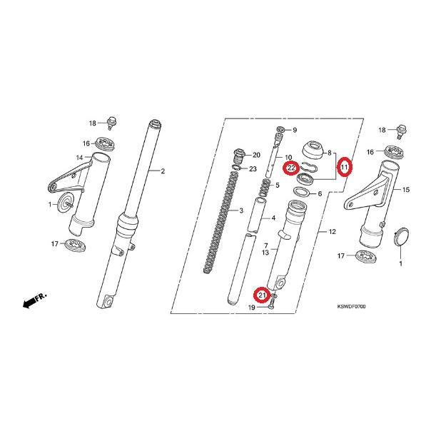 専用様 HONDA 純正 CG125 special フロントフォークシールキット #51490