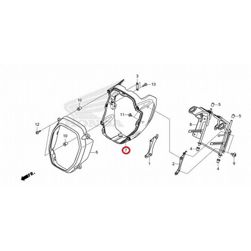 HONDA 純正 GROM[2021モデル] ヘッドライトカウル [車体カラー:ブラック] #61331-K26-G00ZC【COVER】｜chops-webshop｜04